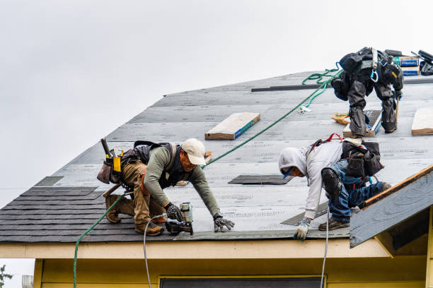 Professional Gutter Installation technician working in Williams, OR